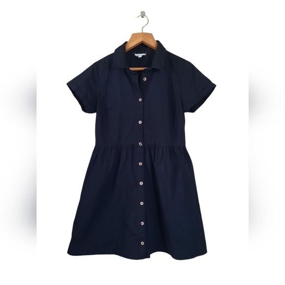 Derek Heart Dresses & Skirts - Derek Heart Black Button Up Cotton Dress Minimalist Capsule Timeless